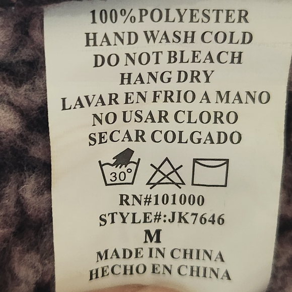 Aria & Clara Oversized Hooded Teddy Sherpa Jacket Coatigan Dk Plum Size MEDIUM - Picture 8 of 10